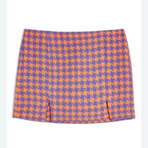 River Island Houndstooth Bouclé Miniskirt
